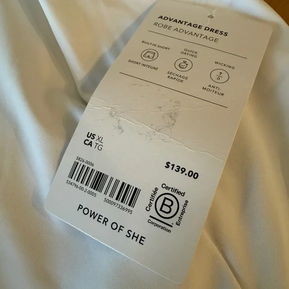 NWT Athleta White Sleeveless Dress with Pleated Skirt - Picture 2 of 5